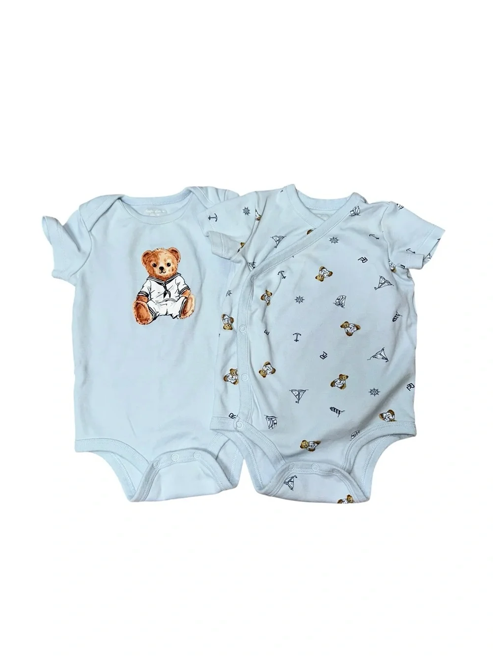 Ralph Lauren set of two short sleeve onesies. Size 6m